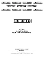 Предварительный просмотр 1 страницы Blodgett MT3870 Service And Repair Manual