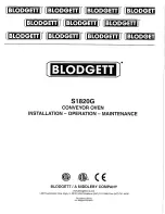 Blodgett S1820G Series Installation, Operation And Maintenance Manual предпросмотр