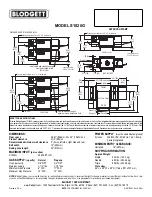 Предварительный просмотр 2 страницы Blodgett S1820G Series Specifications