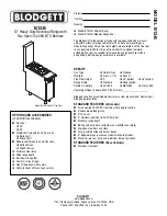 Blodgett Saffire B12C-B Specifications preview