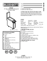 Blodgett Saffire B12C-G Specifications предпросмотр