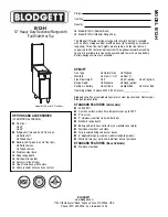 Blodgett Saffire B12C-H Specifications preview