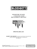 Предварительный просмотр 1 страницы Blodgett SG3240E Replacement Parts List Manual