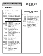 Предварительный просмотр 2 страницы Blodgett SG3240E Replacement Parts List Manual