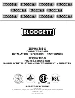 Blodgett ZEPHAIRE-G Installation And Operation Manual предпросмотр