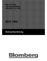 Предварительный просмотр 1 страницы Blomberg BEO 7002 Operating Instructions Manual