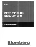 Предварительный просмотр 1 страницы Blomberg Berc 24100 b Instruction Manual