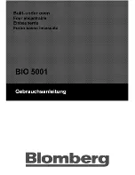 Preview for 1 page of Blomberg BIO 5001 User Manual