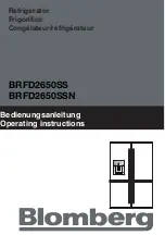 Предварительный просмотр 1 страницы Blomberg BRFD2650SS Operating Instructions Manual