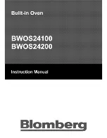 Preview for 1 page of Blomberg BWOS24100 Instruction Manual