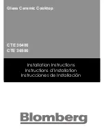 Preview for 1 page of Blomberg CTE 30400 Installation Instructions Manual