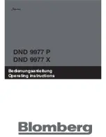 Предварительный просмотр 2 страницы Blomberg DND 9977 P Operating Instructions Manual