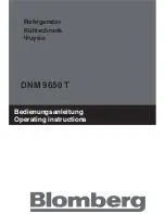 Blomberg DNM 9650 T Operating Instructions Manual предпросмотр