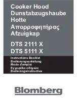 Предварительный просмотр 1 страницы Blomberg DTS 2111 Instruction Booklet