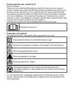 Предварительный просмотр 2 страницы Blomberg DV 17600 W Owner'S Manual