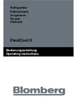 Blomberg FlexiCool X Operating Instructions Manual предпросмотр