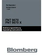 Blomberg FNT 9670 Operating Instructions Manual preview