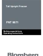 Preview for 1 page of Blomberg FNT9671 Operating Instructions Manual