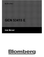 Preview for 1 page of Blomberg GEN 53415 E User Manual