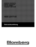 Preview for 1 page of Blomberg GES 23173 E User Manual