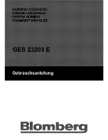 Предварительный просмотр 1 страницы Blomberg GES 23203 E Manual