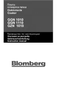 Preview for 1 page of Blomberg GGN 1010 Instruction Manual