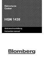 Blomberg HGN 1430 User Manual preview