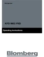 Preview for 1 page of Blomberg KFD 9952 PXD Operating Instructions Manual