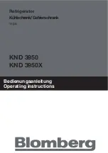 Blomberg KND 3950 Operating Instructions Manual preview