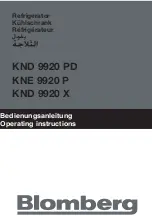 Предварительный просмотр 1 страницы Blomberg KND 9920 PD Operating Instructions Manual