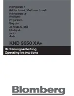 Blomberg KND 9950 XA+ Operating Instructions Manual preview