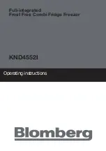 Preview for 1 page of Blomberg KND4552I Operating Instructions Manual