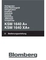 Preview for 1 page of Blomberg KSM 1640 User Manual