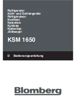 Предварительный просмотр 1 страницы Blomberg KSM 1650 Instruction Manual
