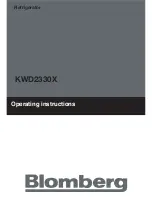 Предварительный просмотр 1 страницы Blomberg KWD2330X Operating Instructions Manual