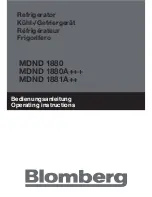 Предварительный просмотр 1 страницы Blomberg MDND 1880 Operating Instructions Manual