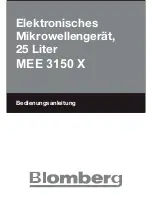 Preview for 15 page of Blomberg MEE 3150 X Owner'S Instruction Manual