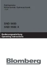 Предварительный просмотр 1 страницы Blomberg SND 9680 Operating Instructions Manual