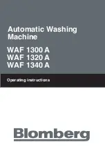 Preview for 1 page of Blomberg WAF 1300 Operating Instructions Manual