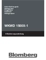 Предварительный просмотр 1 страницы Blomberg WKWD 1500X-1 Operating Instructions Manual