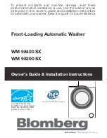 Blomberg WM 98200 SX Owner'S Manual & Installation Instructions preview