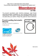 Preview for 1 page of Blomberg WM72200W Owner'S Manual