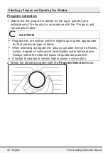 Preview for 19 page of Blomberg WM72200W Owner'S Manual