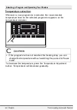 Preview for 20 page of Blomberg WM72200W Owner'S Manual