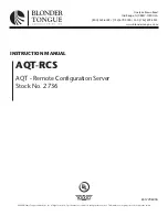 Blonder tongue AQT-RCS Instruction Manual preview