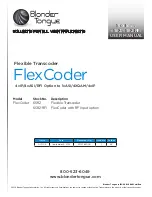 Preview for 1 page of Blonder tongue FlexCoder 6582 User Manual