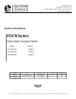 Blonder tongue FOCN Series Instruction Manual preview