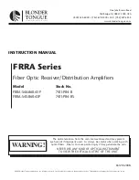 Preview for 1 page of Blonder tongue FRRA-S4A-860-43P Instruction Manual