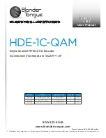 Blonder tongue HDE-1C-QAM User Manual preview