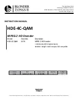 Blonder tongue HDE-4C-QAM Instruction Manual preview